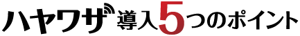 ハヤワザ導入5つのポイント